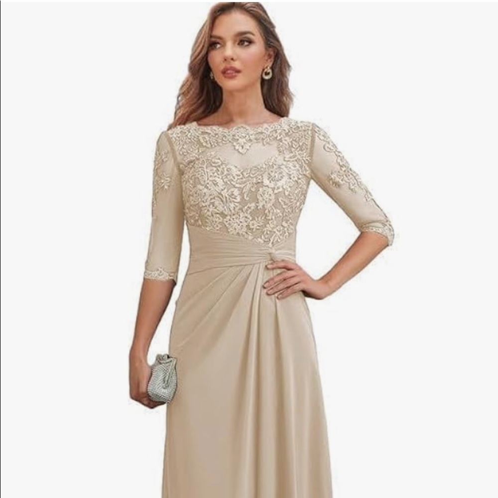 Mother of the Bride Size 12 Champagne Dress